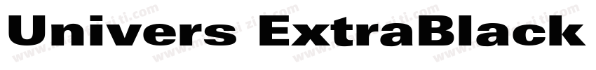 Univers ExtraBlack Regular字体转换